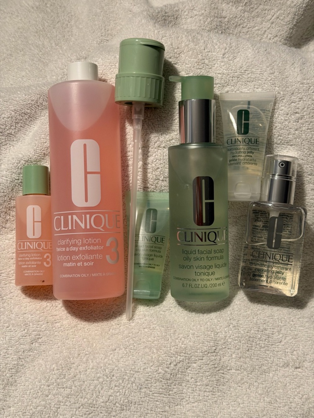 NEW Clinique Combination Skin Face Wash Set + Travel Sizes Included